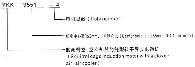 YKK系列(H355-1000)高压藤县三相异步电机西安泰富西玛电机型号说明